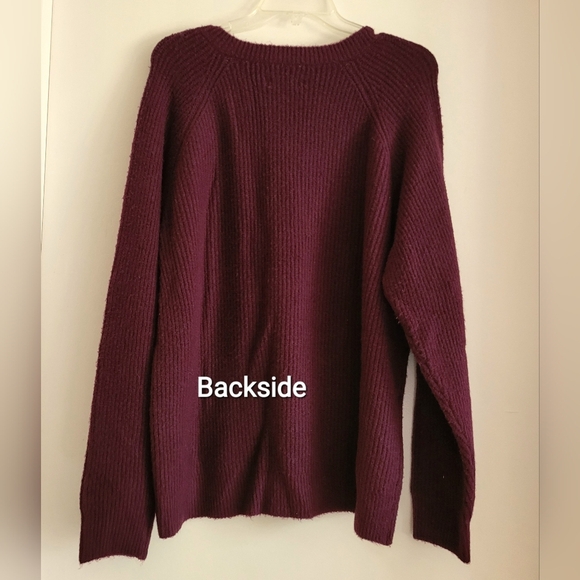 Knox Rose Burgundy Size XXL, Pullover Sweater With Long Sleeves - Picture 3 of 7